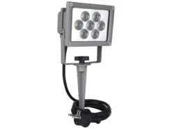 ELRO LED-Scheinwerfer 1 X7 W Auf Erdspieß, IP44, Alugrau; Sparwunder