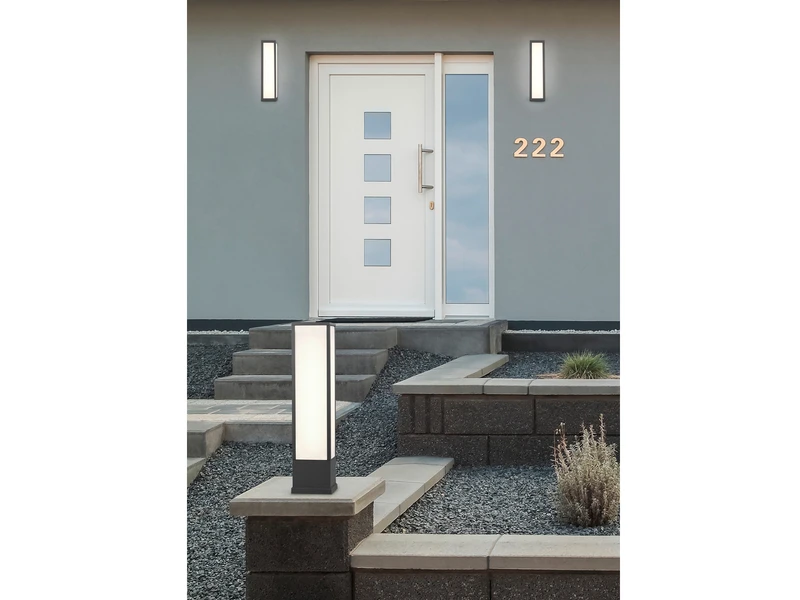 Trio Leuchten LED Sockelleuchte 2er Set Eckig In Anthrazit, Höhe 60cm, IP54 â Bild 8