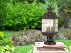 MeineWunschleuchte LED Sockelleuchte Im Antiken Landhausstil, Höhe 57cm