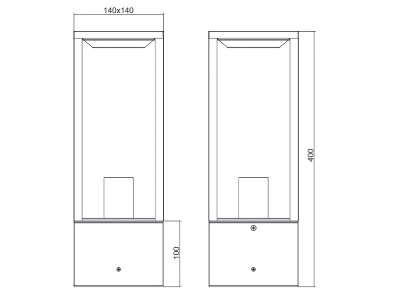 MeineWunschleuchte LED Sockelleuchte In Anthrazit Höhe 40cm IP44 - Außenleuchten Wegeleuchten – Bild 7