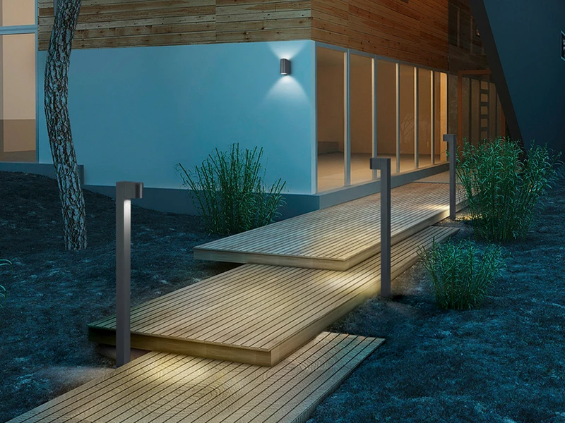 MeineWunschleuchte LED Sockelleuchte In Anthrazit Mit Erdspieß, Höhe 50cm – Bild 11