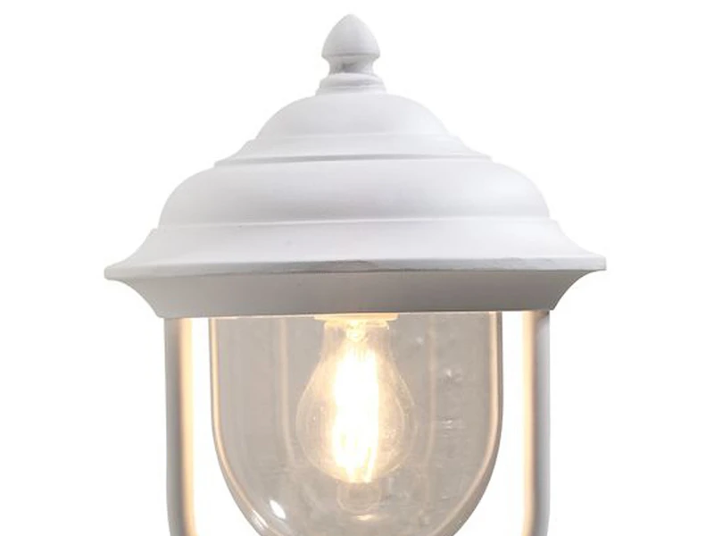 Konstsmide LED Sockelleuchte Laterne Außen Im Landhausstil, Weiß, Höhe 54cm – Bild 3