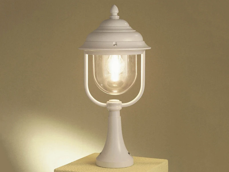 Konstsmide LED Sockelleuchte Laterne Außen Im Landhausstil, Weiß, Höhe 54cm – Bild 5