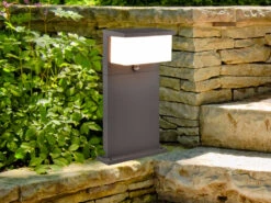 Trio Leuchten LED Sockelleuchte NESTOS Mit Bewegungsmelder Anthrazit, Höhe 45cm