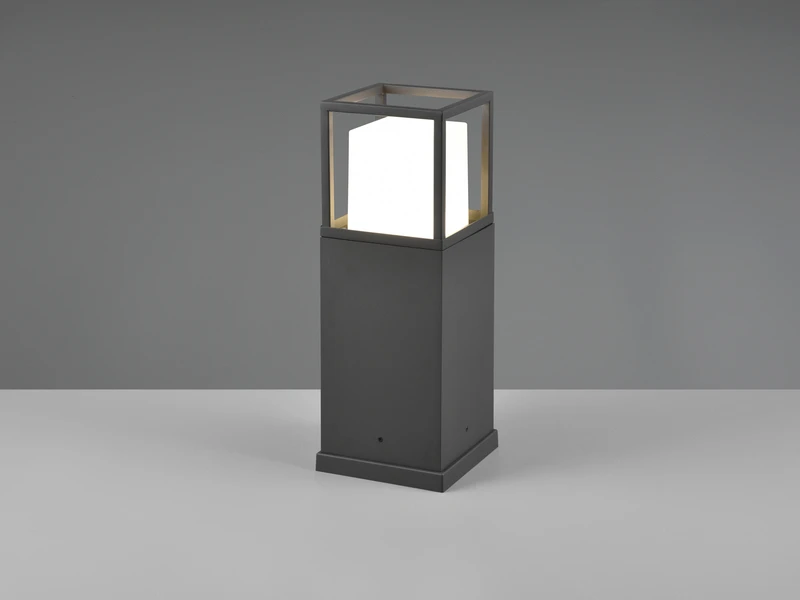 Trio Leuchten LED Sockelleuchte WITHAM Im Bauhausstil Anthrazit, Höhe 40cm – Bild 3