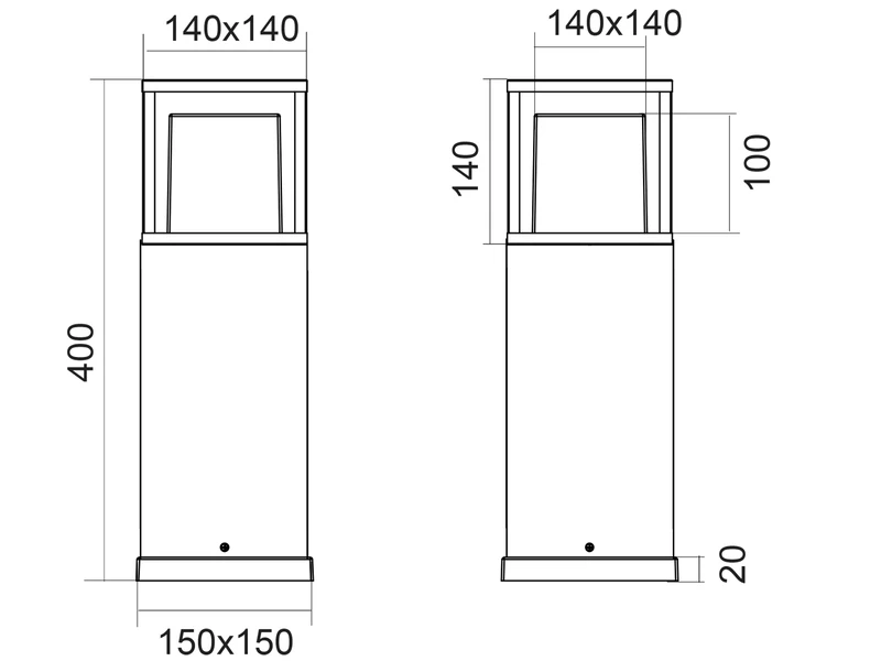 Trio Leuchten LED Sockelleuchte WITHAM Im Bauhausstil Anthrazit, Höhe 40cm – Bild 10