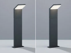 Trio Leuchten LED Sockelleuchten 2er SET In Anthrazit, Höhe 50cm, IP54