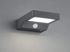 Reality Leuchten LED Solar Wandleuchte Außenleuchte FOMOSA Mit Bewegungsmelder Anthrazit