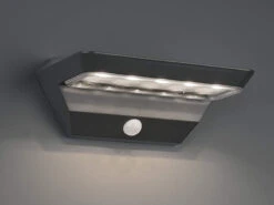 Reality Leuchten LED Solar Wandleuchte Außenleuchte MENDOZA Mit Bewegungsmelder Anthrazit