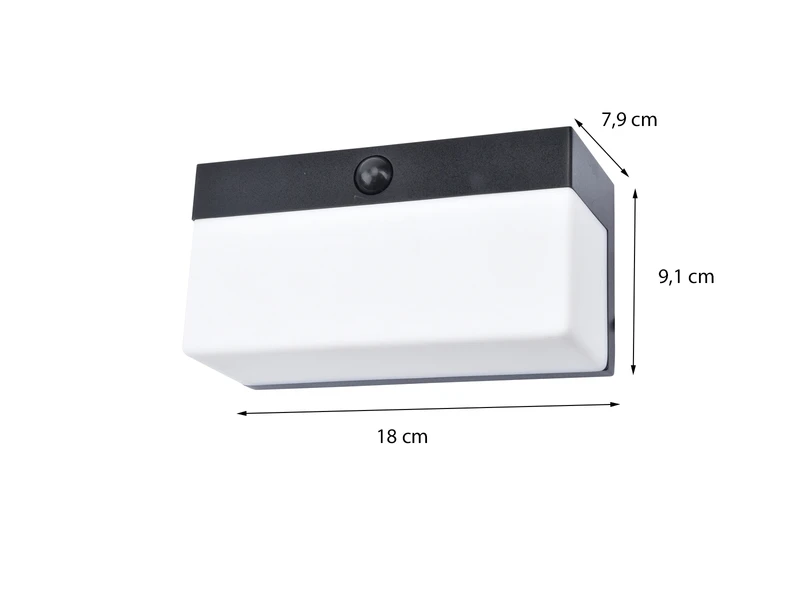 Lutec LED Solar Wandleuchte FRAN Breite 18cm Bewegungsmelder, Per App Steuerbar – Bild 4