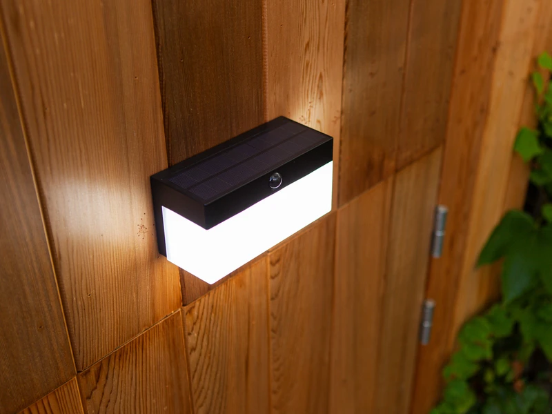 Lutec LED Solar Wandleuchte FRAN Breite 18cm Bewegungsmelder, Per App Steuerbar – Bild 5