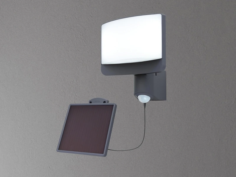 Lutec LED Solar Wandleuchte SUNSHINE Mit Bewegungsmelder IP54, Breite 18cm – Bild 3