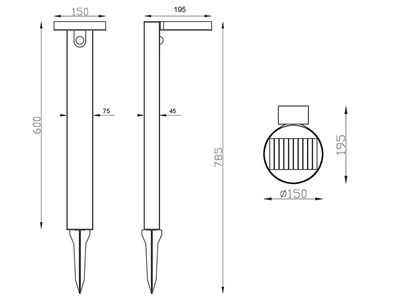 MeineWunschleuchte LED Solar Wegeleuchte 2er Set Außenleuchten Mit Bewegungsmelder In Anthrazit – Bild 5
