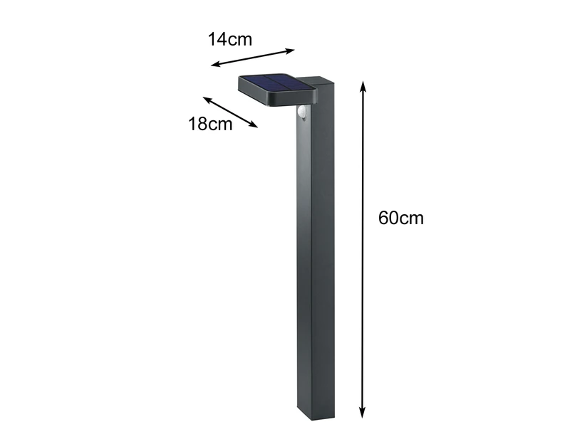 Reality Leuchten LED Solar Wegeleuchte Außenleuchte ESQUEL Mit Bewegungsmelder In Anthrazit – Bild 3