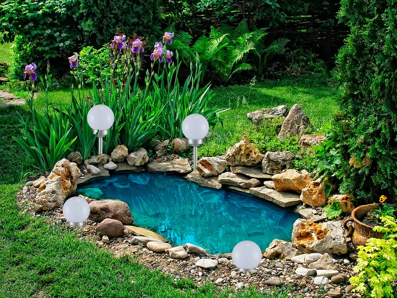 Globo LED Solarkugel Garten - Leuchtkugel Ø 20cm Mit Erdspieß – Bild 4