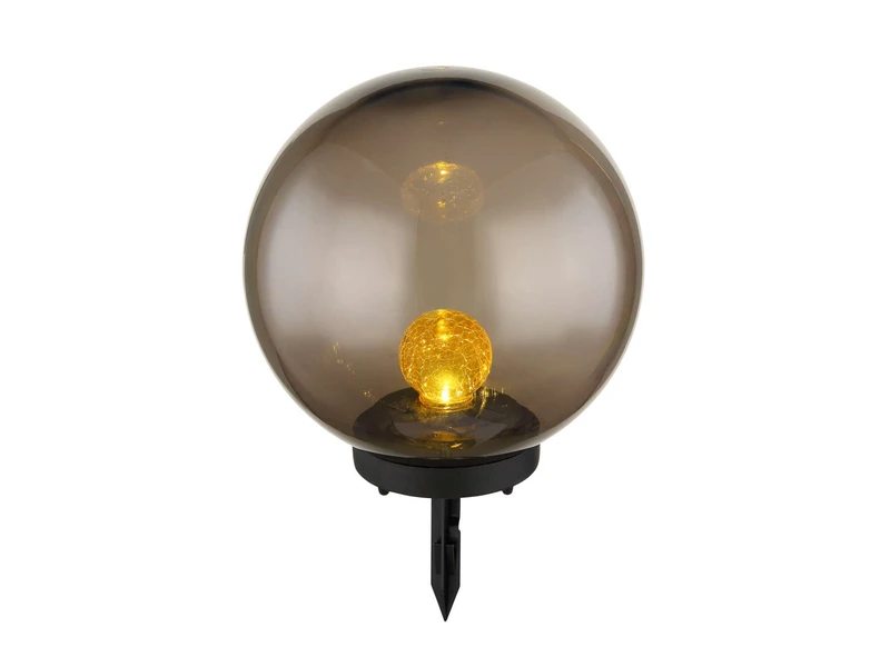 Globo LED Solarkugel Garten - Leuchtkugel Rauchfarbig Ø 25cm Mit Erdspieß – Bild 2