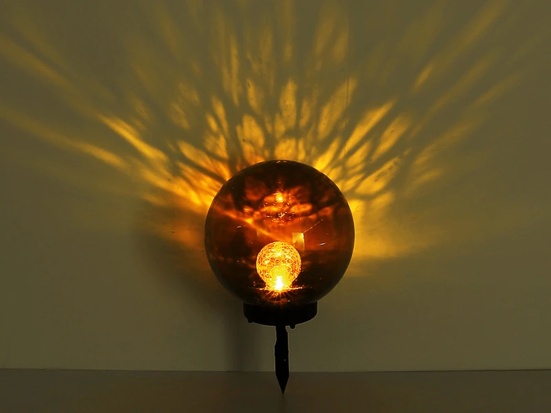 Globo LED Solarkugel Garten - Leuchtkugel Rauchfarbig Ø 25cm Mit Erdspieß – Bild 4