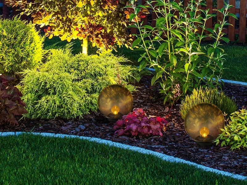 Globo LED Solarkugel Garten - Leuchtkugel Rauchfarbig Ø 25cm Mit Erdspieß – Bild 5