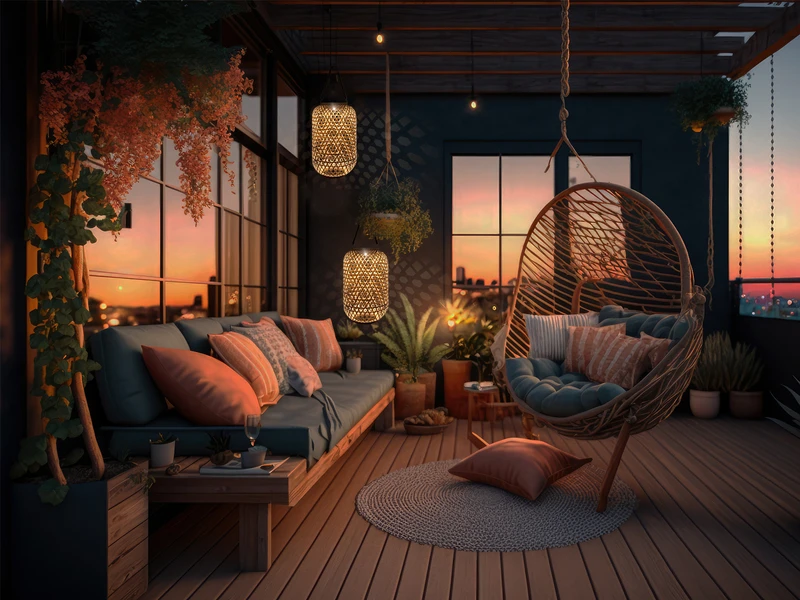 MeineWunschleuchte LED Solarlaterne AURE Hängend Aus Bambus Korbgeflecht Mit Sisalseil, Höhe 56cm – Bild 8