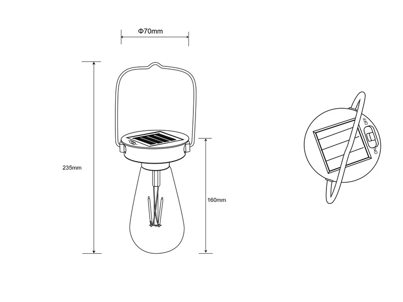 Reality Leuchten LED Solarlaterne CAMPUS 3er SET Zum Aufhängen Schwarz Ø7cm Höhe 23cm – Bild 11