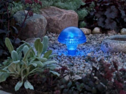 Konstsmide LED Solarleuchte / Gartenleuchte ASSISI, IP44, Blau, Höhe 27,5 Cm