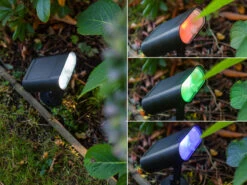 Lutec LED Solarleuchte GINBO Schwenkbar, Bewegungsmelder & RGB Farbwechsel