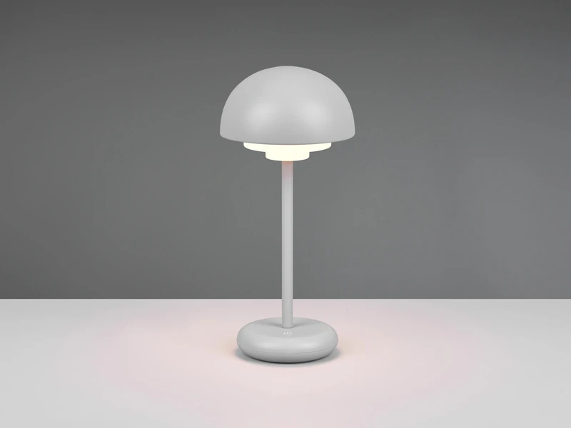 Reality Leuchten LED Tischleuchte Outdoor ELLIOT Touch Dimmer, USB Aufladbar, Grau Höhe 30cm – Bild 3