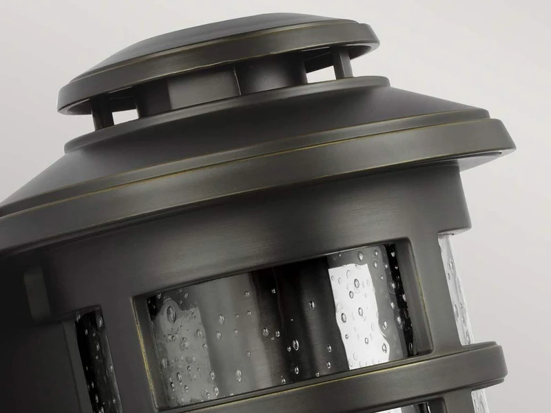 MeineWunschleuchte LED Ultra Wetter & Salzluft Resistente Außen Laterne, Bronze Höhe 23cm – Bild 4