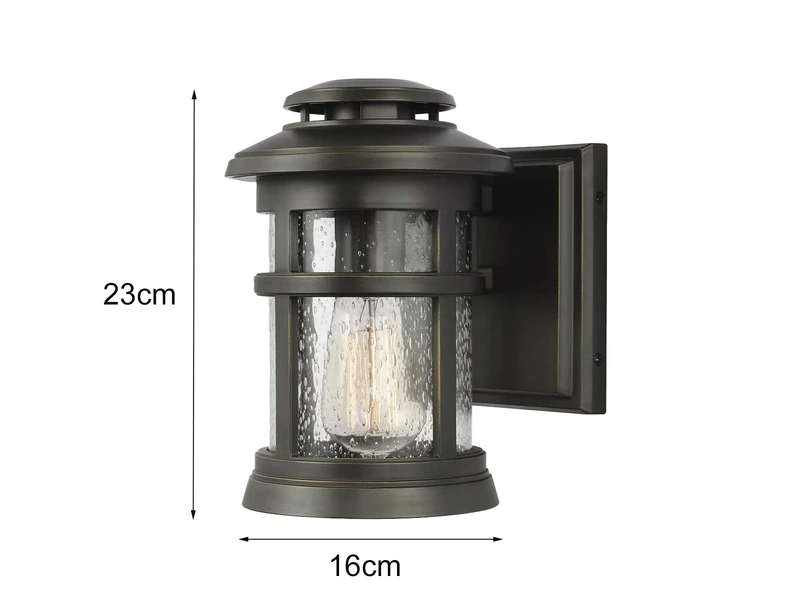 MeineWunschleuchte LED Ultra Wetter & Salzluft Resistente Außen Laterne, Bronze Höhe 23cm – Bild 6