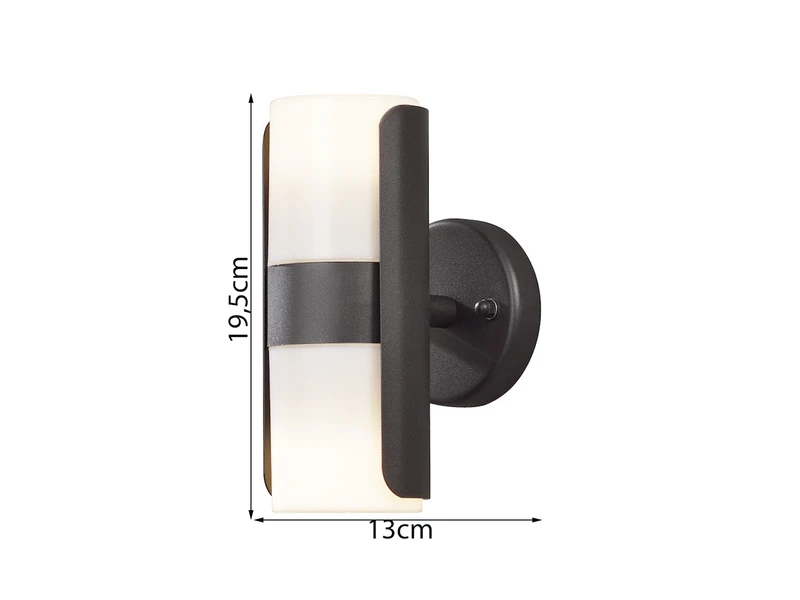 Konstsmide LED Up-Down Außenwandleuchte Mit Weißem Opalglas, Korpus Schwarz – Bild 3