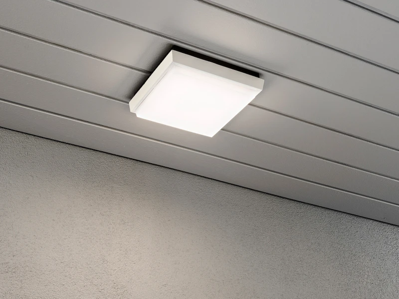Konstsmide LED Wandleuchte / Deckenleuchte CESENA Eckig, Alu Weiß, 10 Watt, 900 Lumen – Bild 5
