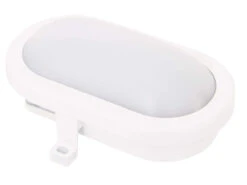 REV LED Wandleuchte Oval Weiß Mit HF Bewegungsmelder, Außenleuchte Kellerlampe