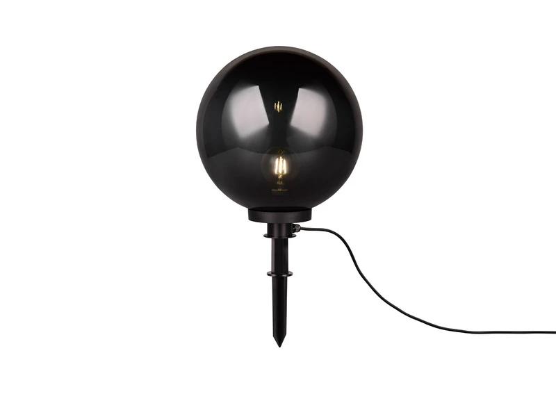 Reality Leuchten Leuchtkugel BOLO Für Den Garten Mit Strom Rauchfarbig, 5m Kabel, Ø 40 Cm – Bild 2