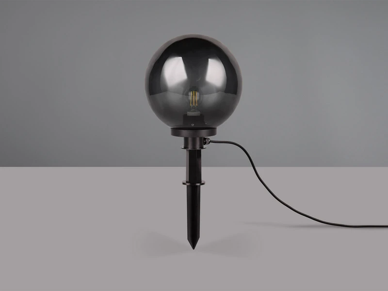 Reality Leuchten Leuchtkugel BOLO Für Den Garten Mit Strom Rauchfarbig, 5m Kabel, Ø 30 Cm – Bild 7