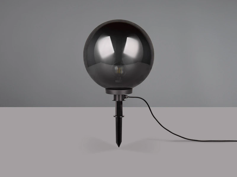 Reality Leuchten Leuchtkugel BOLO Für Den Garten Mit Strom Rauchfarbig, 5m Kabel, Ø 40 Cm – Bild 7