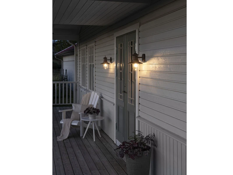 Konstsmide Maritime LED Außenwandlaterne Rostoptik & Klares Glas, Höhe 30,5cm – Bild 3