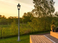 Elstead Lighting Mastleuchte PHILADELPHIA Jugendstil Mit Amberglas, Höhe 237cm