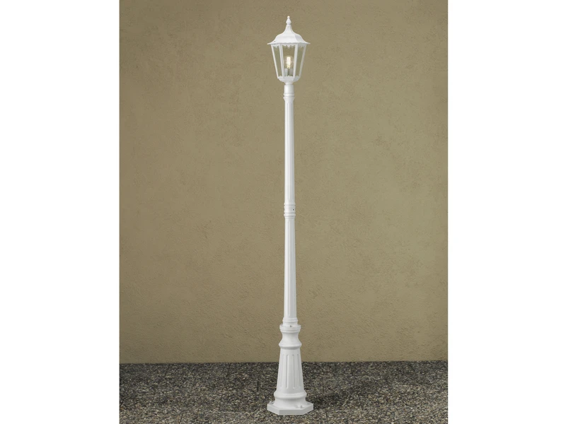 Konstsmide Mastleuchte /Wegeleuchte FIRENZE, Aluminium Weiß, Inkl. Pfahl Und Fundament – Bild 3