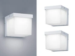 Trio Leuchten Moderne LED AuĂźenwandlampen In WeiĂź Matt IP54 - 2er Set AuĂźenbeleuchtung Haus