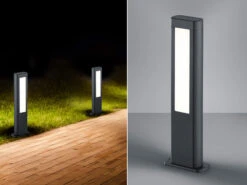 Trio Leuchten Moderne LED Pfostenleuchten 2er SET Aus Aluminiumguss In Anthrazit IP54