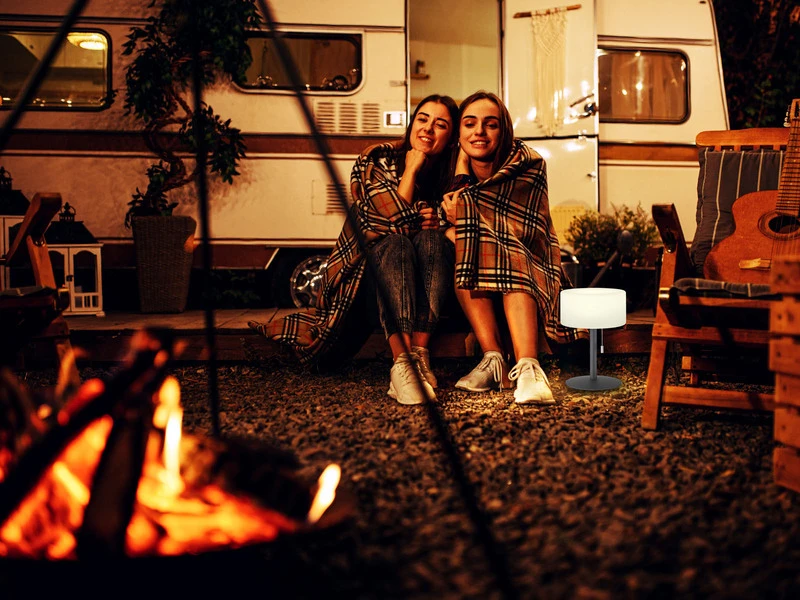 FHL Easy Outdoor Akku Tischlampe CADIZ Mit RGB Farbwechsel, H: 25cm – Bild 9