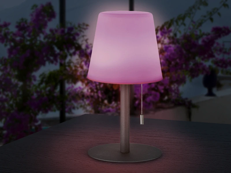 FHL Easy Outdoor Akku Tischlampe GARDEN Ohne Kabel Mit RGB Höhe 29cm – Bild 6