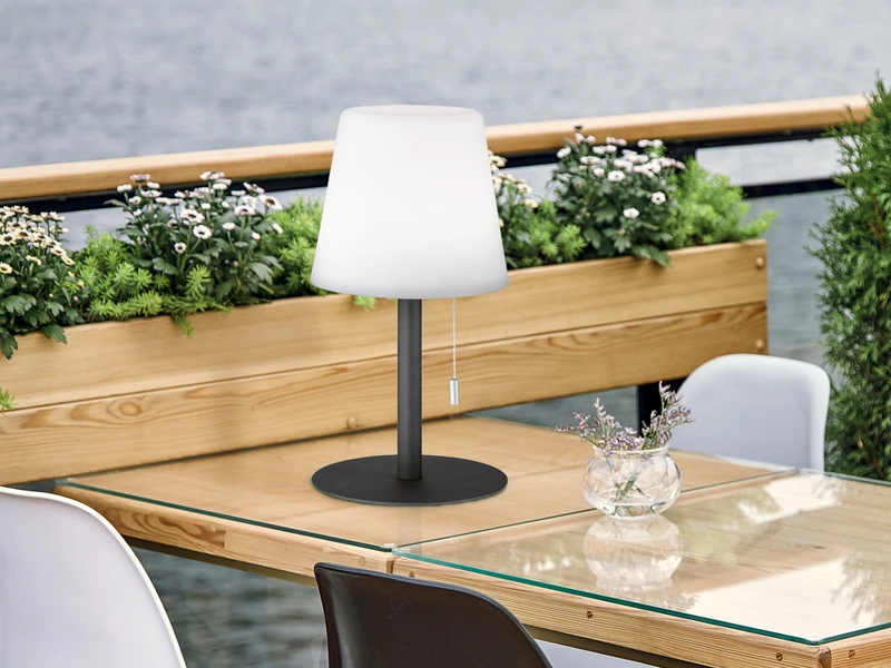FHL Easy Outdoor Akku Tischlampe GARDEN Ohne Kabel Mit RGB Höhe 29cm – Bild 7