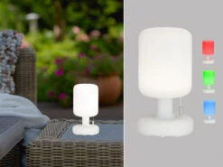 FHL Easy Outdoor Akku Tischlampe TERMOLI Ohne Kabel - Dimmbar & RGB - Höhe 23cm