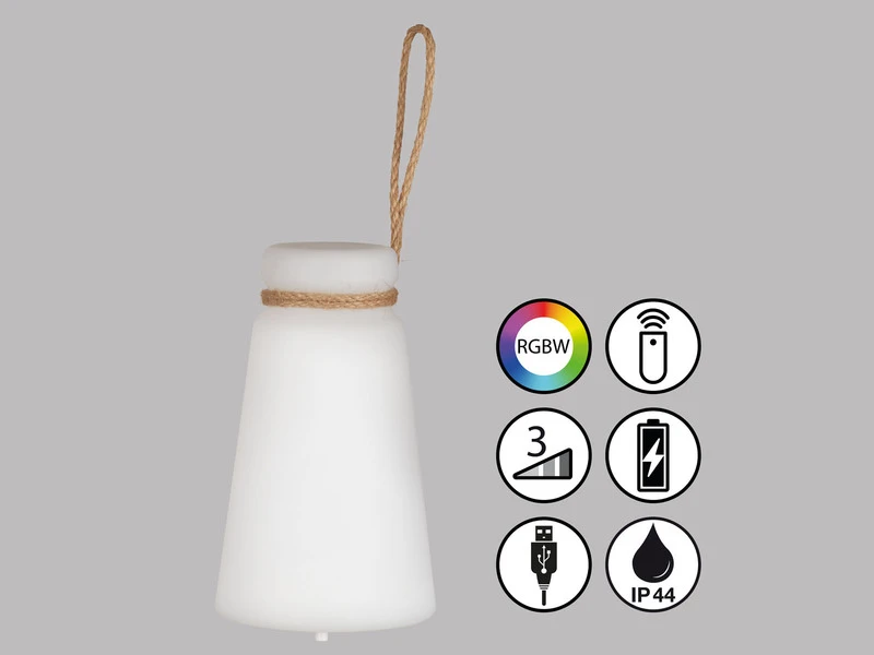 FHL Easy Outdoor Akku Tischleuchte BRUNO Höhe 20cm - Dimmbar & RGB – Bild 4