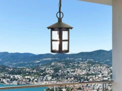 Elstead Lighting Outdoor Pendelleuchte HEREFORD Aus Alu Im Landhausstil, Schwarz Ø15cm