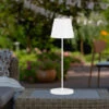 FHL Easy Outdoor Tischlampe COSENZA 2.0 Weiß Ohne Kabel Mit USB Anschluss & Ladestation