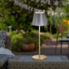 FHL Easy Outdoor USB Tischlampe COSENZA 2.0 Schwarz Gold Ohne Kabel Mit Ladestation