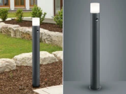 Trio Leuchten Pollerleuchte HOOSIC Mit Bewegungsmelder Anthrazit Höhe 80cm