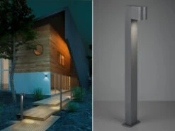 Trio Leuchten Pollerleuchte ROYA In Anthrazit Höhe 100cm IP44 - Außenleuchten Wegeleuchten